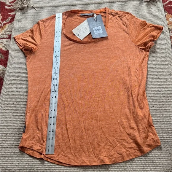 Icebreaker sphere II scoop neck tee cool lite earth heather orange NEW womens M - Picture 4 of 11